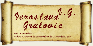 Veroslava Grulović vizit kartica